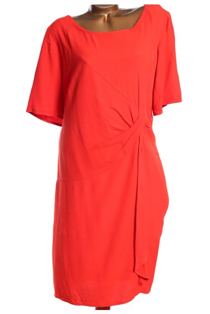 Dámské oranžové značkové šaty / PER UNA / XXXXL (52) / UK 24 / ANGLIE