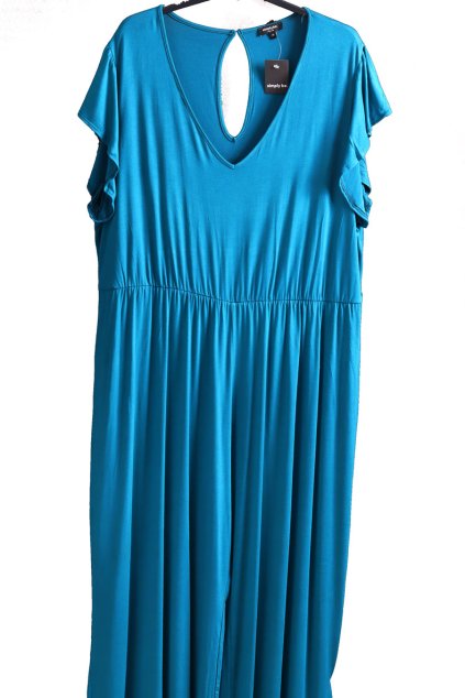 Dámský petrolejový overal / SIMPLY BE / XXXXL+ (56) / UK 28 / ANGLIE