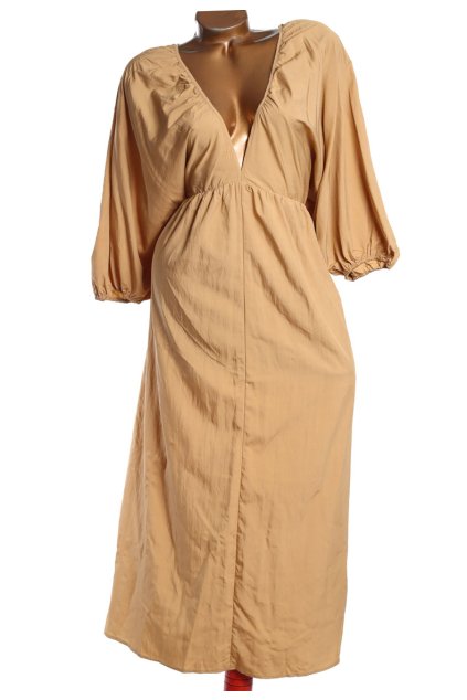 Dámské hořčicové šaty / H&M / XXL (46) / UK 18 / ANGLIE