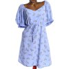 Dámské modré šaty s květovaným vzorem / SIMPLY BE / XXXL (50) / UK 22 /ANGLIE