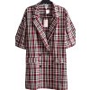 Dámský kostkovaný podzimní elastický kabátek/ podzimní šaty/ LOLA MAY / XXXL (50) / UK 22 / ANGLIE