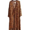 Dámský černo-žluto-hnědý leopardí lehký přehoz / SIMPLY BE / XXXXL  (54) / na štítku vel. 50 / UK 22 / ANGLIE