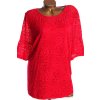 Dámská červená elastická krajková halenka / NUTMEG / XXXXL (50/52) / UK 24 / ANGLIE