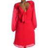 Dámská červená  halenka/šaty s mašlí / SIMPLY BE / XXXXL (54) / UK 26 / ANGLIE