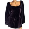 Dámská černá sametová halenka / SIMPLY BE /  XXXL (50) / UK 22 / ANGLIE