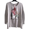 Dámský šedý zimní svetřík s tučnákem / TU WOMAN / XXXXL (54) / UK 26/ ANGLIE