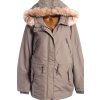 Dámský zelený kabát s kožíškovou kapucí / VERO MODA / XXXXL (52) / na štítku vel. 24 / UK 52 /ANGLIE
