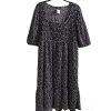 Dámské černo-bílé šaty s tečkami / SIMPLY BE / XXXXL (52) / UK 24 / ANGLIE