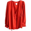 Dámská červená zavinovací halenka / XXXL (50) / UK 22/ ANGLIE