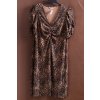 Dámské hnědo-černé leopardí podzimní šaty  / NEXT / XXXL (48/50) / na štítku 50 / UK 22 / ANGLIE