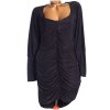 Dámské černé elegantní nařasené šaty / MISSGUIDED / XXXXL (48/50/52) / UK 24 / ANGLIE