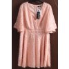 Dámské růžové šaty s flitry a ozbonými nitkami / BOOHOO / XXXL (50) / ANGLIE (22)