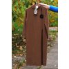 Dámské silné zimní hnědé svetrové šaty s rolákem s rozparkem na boku / LINDSAY MODA / L-XXXL (40/4244/46/48)  prsa v klidu 110cm, po natažení  do 130 cm  / MODA ITALY