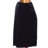 Dámská sametová černá plisovaná sukně / M&S / XXXL (50) / UK 22 / ANGLIE