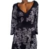 Dámské černé šaty s bílým vzorováním / EVANS / XXXXL (52) / UK 24 / ANGLIE