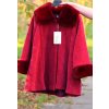 Dámský kabátek s kožíškem / AUX MODA / XXL-XXXL (46/48/50)  prsa do 130 cm  / MODA ITALY