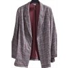 Dámský černo-bílý vzorovaný teplý, károvaný  podzimní kabátek/cardigan bez zapínání  / XXXXL (52/54) / na štítku vel. 54 / UK 26 / ANGLIE