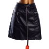Dámská luxusní černá koženková sukně  /SIMPLY BE / XXL (46) / ANGLIE - UK 18