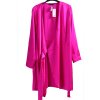 Dámské růžové, saténové,  lesklé šaty na zavazování/zavinovací   / F§F / XXXL (50) / ANGLIE (22)