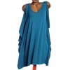 Dámské tyrkysové, elastické, over-size šaty s bez ramen / My Style / XXXXL (54) / ANGLIE 26