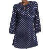 Dámská modro-bílé puntíky, elastická halenka/šaty  / JD WILLIAMS / XXXL (50) / UK 22 / ANGLIE