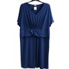 Dámské elastické, tmavě modré šaty/ XXXXL (52) / UK 24 / ANGLIE