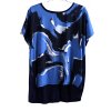 Dámská bílo-modrá halenka s aplikacemi / Capsule / XXXXL (52/54) / UK 24/26 / ANGLIE