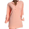 Dámská světlounce oranžová halenka s knoflíky  / / XXXL (48/50) / UK 20/22 ANGLIE