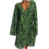 Dámské zelené zavinovací  elastické šaty s černým vzorem   / GEORGE / XXXL (48/50) / UK 20/22  / ANGLIE