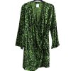 Dámské zelené zavinovací  elastické šaty s černým vzorem   / GEORGE / XXXL (48/50) / UK 20/22  / ANGLIE