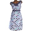 Dámské bílo černo modré  /šaty s puntíky  / MAINE / XXXL (48/50) / UK 22 / ANGLIE