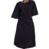 Dámské značkové, černé, elastické šaty s krátkým rukávem  / River Island / XXXXL+ (na štítku UK 26) / odpovídá 54/56/58 / ANGLIE