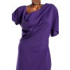 Dámské luxusní, elastické fialové šay, asymetricky řešené / ASOS / (52) / UK 24 / ANGLIE