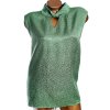 Dámská saténová halenka bez rukávů na léto  / TU/ - XXXL (50) / UK 22 ANGLIE