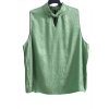 Dámská saténová halenka bez rukávů na léto  / TU/ - XXXL (50) / UK 22 ANGLIE