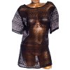 Dámská černá  ozdobná  krajková halenka - na barevné triko, tílko, šaty.. atd.. /GEORGE / XXXL (50/52) / UK 22/24 / ANGLIE