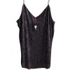 Dámské černé tílko prošívané stříbrnou nitkou / V BY VERY / (48) / UK 20 / ANGLIE