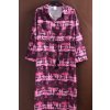 Dámské růžovo fialové vzorované košilové šaty / XXXL (48) /UK 20 / ANGLIE