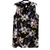 Dámská černá halenka/ŠATY s barevnými květy / F&F / (50) / UK 22 / ANGLIE