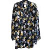 Dámská černá košile s barevnými květy a flitry / JULIPA / (54) / UK 26 / ANGLIE