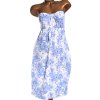 Dámské letní bílé šaty s modrými květy / BOOHOO / XXL (50/52) / UK 22/24/  ANGLIE