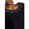 Dámské černé šaty s kamínky u dekoltu  / GEORGE / XXXXL (50) / UK 22 / ANGLIE