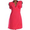 Dámské červené šaty s bílými pruhy a kapsičkou na prsu /SWEET DELICATE / XXL (44/46) / UK 16/18 / ANGLIE