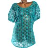 Dámská krajková tyrkysová halenka / GEORGE / XXXL (50)  / UK 22 / ANGLIE