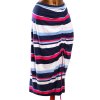 Dámská modro-bílo-růžová pruhovaná sukně - pas na gumu  / Simply Be / XXXL (50) / UK 22/ ANGLIE