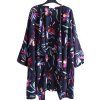Dámský tmavě modrý barevně květovaný letní  kardigan/ box2 / XXXXL (54/56) / UK 26/28 / ANGLIE