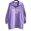 Dámská fialová mikina s nápisem  / XXXL (48/50/52/54+) / UK 20/22/24 / ANGLIE