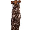 Dámské saténové leopardí šaty / BOOHOO / XXXXL (52) /  UK 24 / ANGLIE