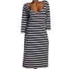 Dámské černé šaty s bílými pruhy / GEORGE / (48/50++) / UK 20/22+ / ANGLIE