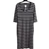 Dámské černé šaty s bílými pruhy / GEORGE / (48/50++) / UK 20/22+ / ANGLIE